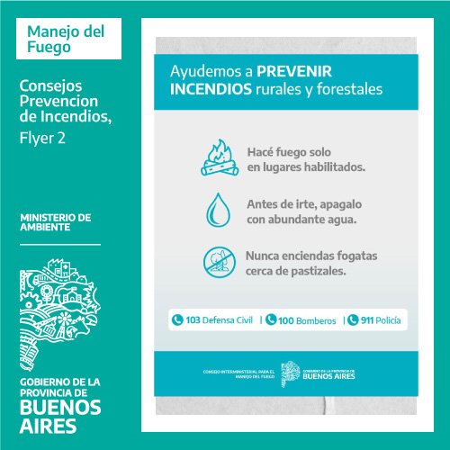 Flyer consejos prevención de incendios 2